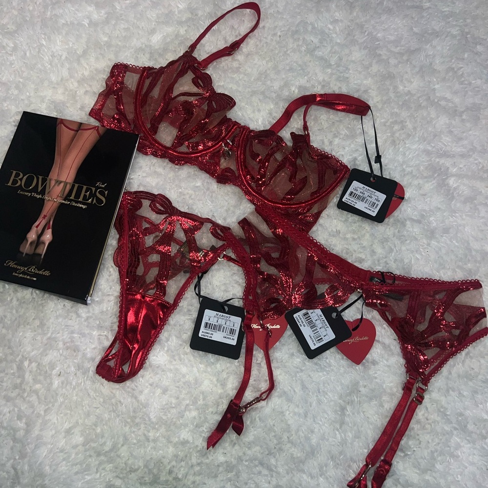 Luxury Red Lingerie Set by Honey Birdette